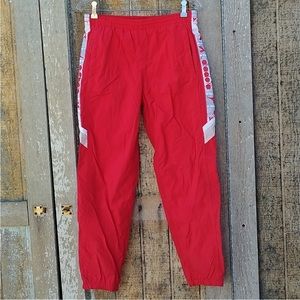 Vintage Retro Red Diadora Windbreaker Jogger pants High Waited